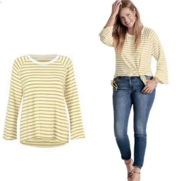 CAbi The Dreamer Standard Sweatshirt Long Sleeve Tee Top L Sun Stripe - Picture 1 of 9